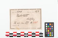 Etikett zu Bronzearmreif (NHMW-PRAE-002240)
